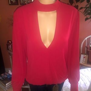 Sexy red blouse